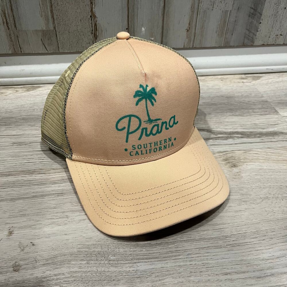 New Prana Lower Pines Trucker Hat Sun Kissed Prana Palm O/S Outdoor Hiking